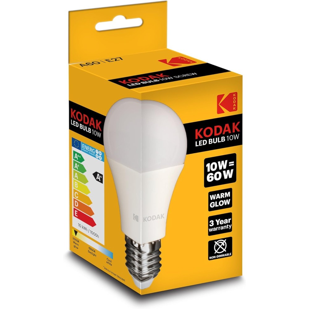 Bombilla KODAK LED E27 A60 10W FRIA