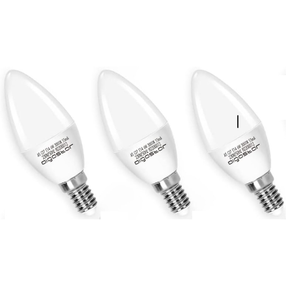 Bombilla AIGOSTAR LED E14 C37 6W FRIA